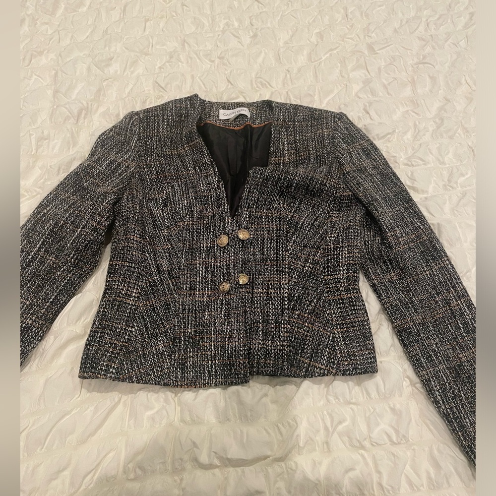 Calvin Klein Tweed Blazer, Womens size 2